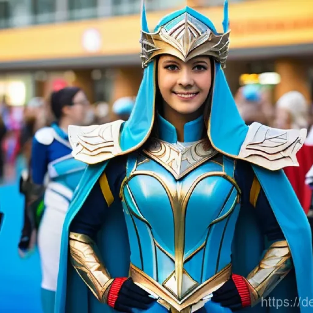 미미 팬덤 활동 사례 - **Prompt for "The Vibrant World of Cosplay"**:
    "A stunning, highly detailed photograph capturing...