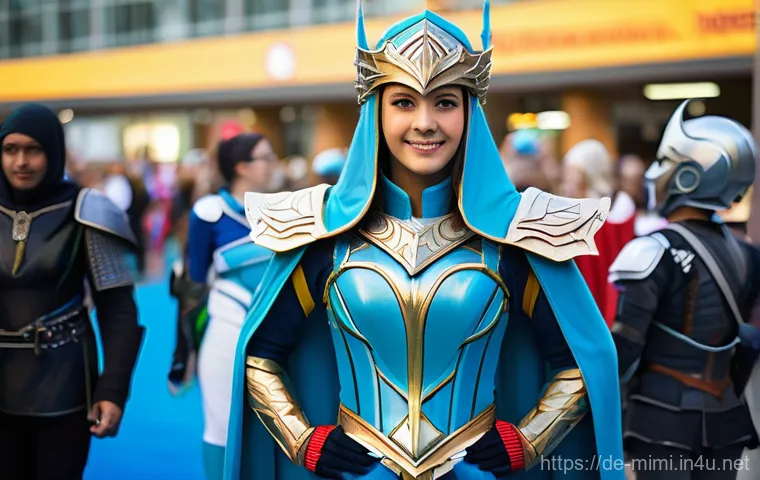 미미 팬덤 활동 사례 - **Prompt for "The Vibrant World of Cosplay"**:
    "A stunning, highly detailed photograph capturing...