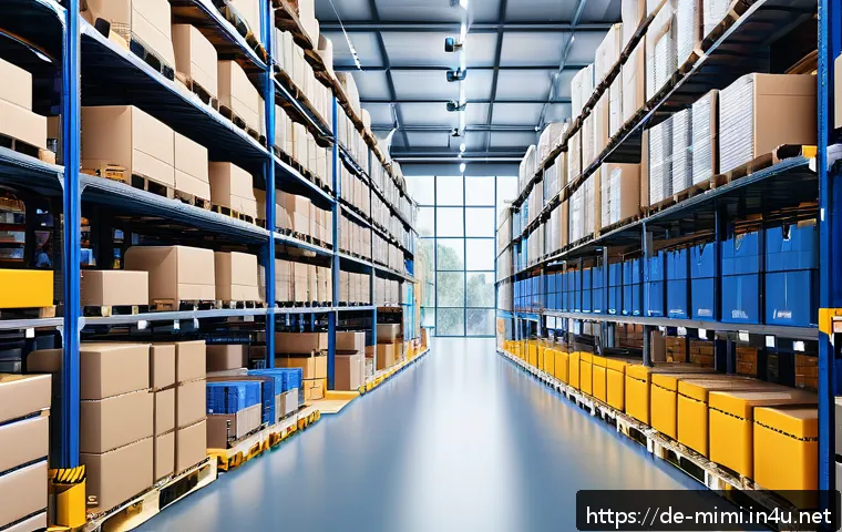 미미와 관련된 전자상거래 - A modern e-commerce warehouse scene showcasing automated order processing with intelligent algorithm...